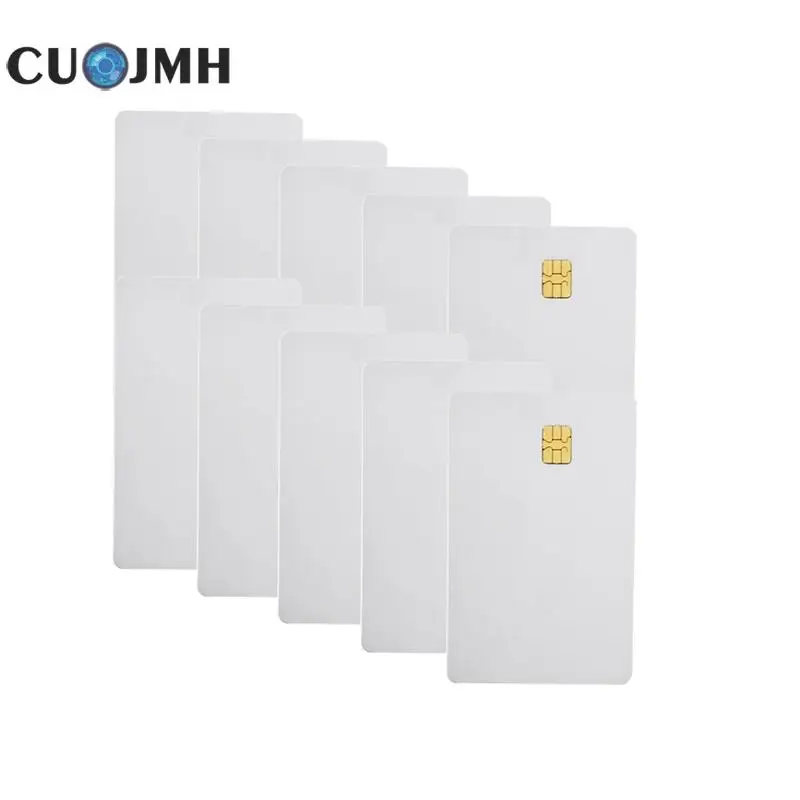 

10 Pcs/set Ic Card Driver Identification Card Contact 4442 Small Chip Pvc Smart Ic Card White Smart Card