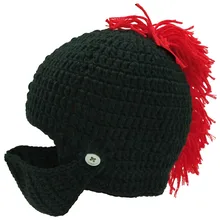 Красная кисточка Косплей Римский рыцарь шапка ручной работы черные зимние теплые шапки для взрослых мужчин