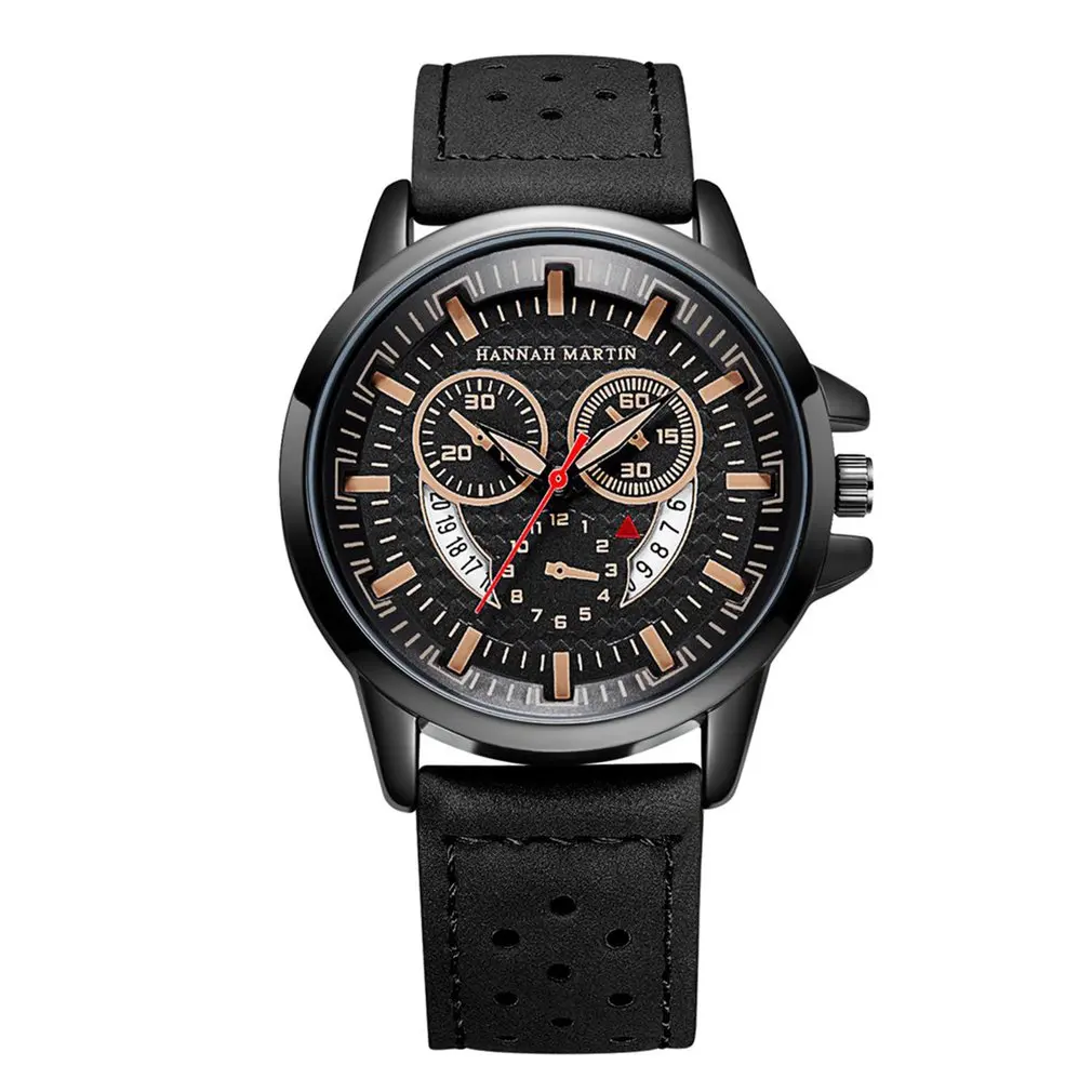 2018 Мода высокое качество кварцевые часы Orologio Uomo Универсальный кожаный ремешок