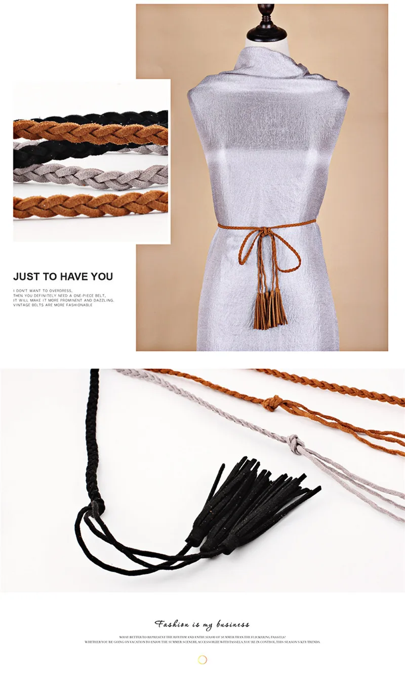 Новый женский ремень новый стиль карамельный цвет пеньковая веревка лента для женщин тесьма для платья ремни высокое качество тонкие