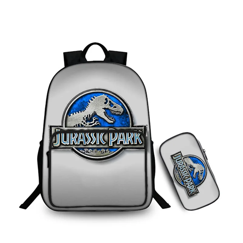 Пользовательские 17 дюймов Jurassic_park рюкзаки ручки сумки 3D печать школьные женские