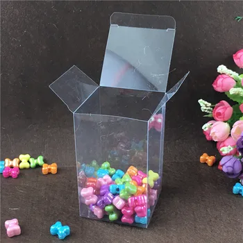 

Cuboid PVC Box Transparent Clear For Cake/Candy/Toys/Doll Package Show Display Box Case Plastic Cases 5x5x8cm 24Pcs/Lot