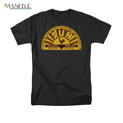 Sun Records Традиционная Футболка с логотипом мужская Роскошная брендовая летняя