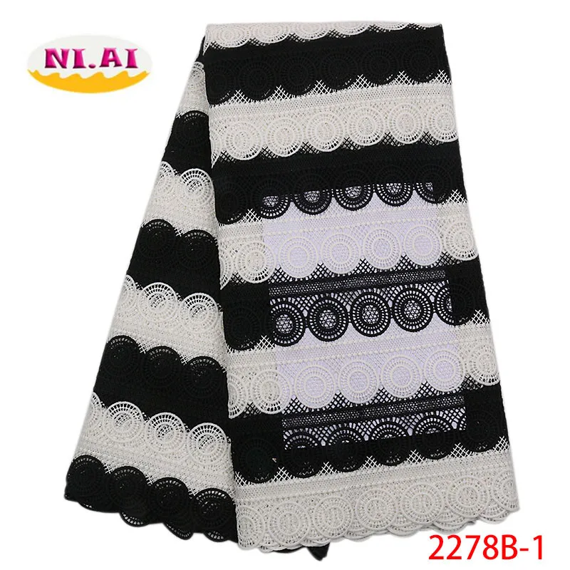 

Black White African Cotton Swiss Voile Lace Fabric High Quality 2018 French Milk Silk Lace Fabric Nigerian Lace Fabric XY2278B-1