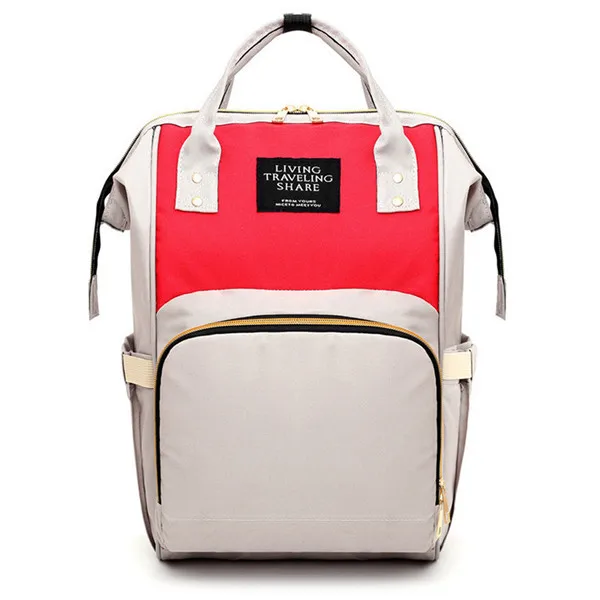 Большая вместительная сумка для мам, квадратный рюкзак для путешествий из ткани Оксфорд, водонепроницаемый рюкзак, модный студенческий Рюкзак Mochila - Цвет: Beige