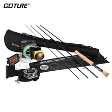 Goture Fly удилище Combo 2,7 м Bluewater Fly Rod, ЧПУ-Обработанная алюминиевая катушка для мух 5/6 7/8, основная/опорная линия сухие/влажные мухи