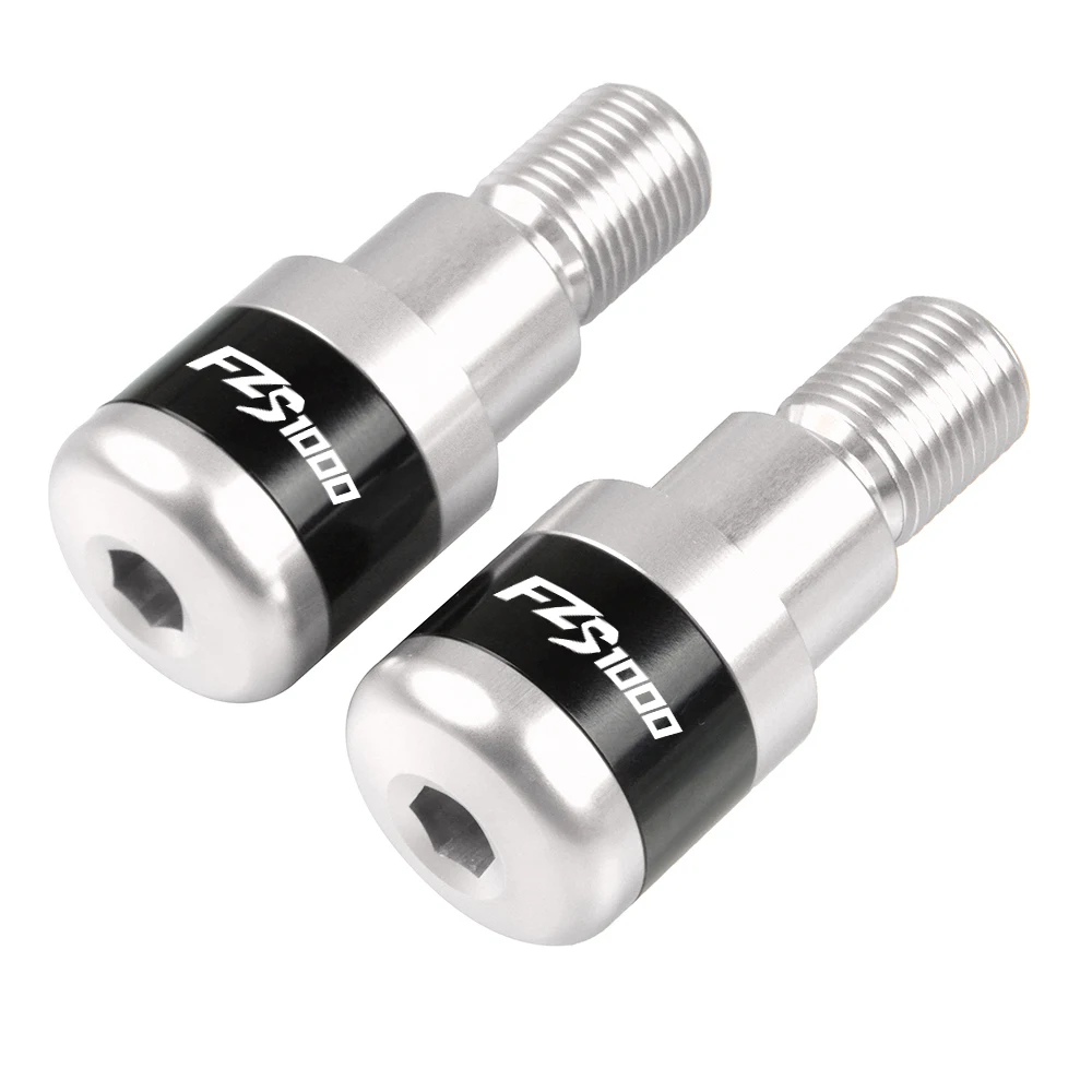 motocycle HandBar Ends 100%New Brand And Hight quality 6 COLORS option CNC motorcycle handbar ends for Yamaha FZS 1000 - Цвет: Серебристый