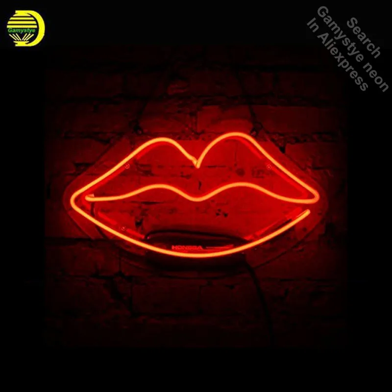 Red Lip Neon Sign Gift Dresser Lipstick Handcrafted Neon Bulbs Sign Glass Tube Iconic Decorate Room Wall Lamp signs Clear board цена Red Lip Neon Sign Gift Dresser Lipstick Handcrafted Neon Bulbs Sign Glass Tube Iconic Decorate Room Wall Lamp signs Clear board цены онлайн