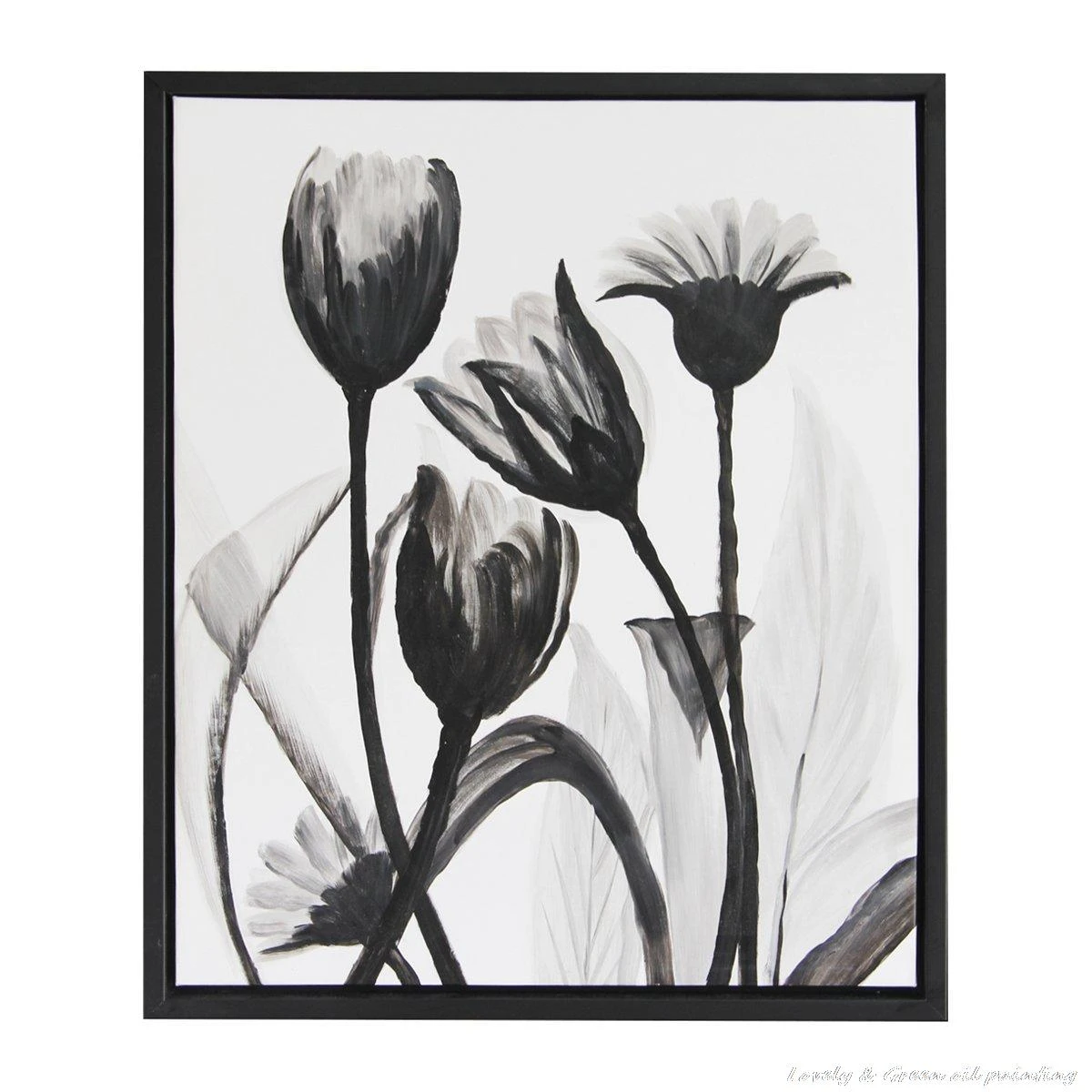 15+ Best Black and white flower wall art images information
