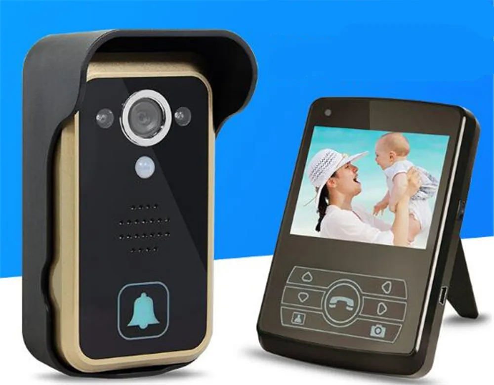 

3.5 Inch Wireless Intercom Motion Detection 120 Degree Wide Angle Lens 180 Degree Adjustable