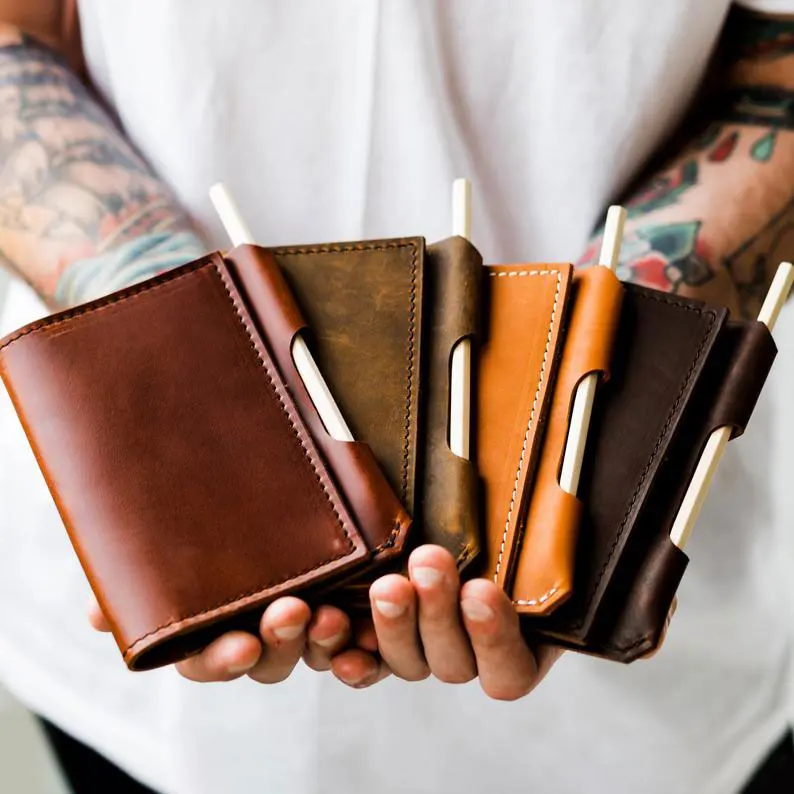 

Leather Field Notes Cover- Leather Journal/Travel Wallet Leather Journal Groomsmen Gift Personalized notebook