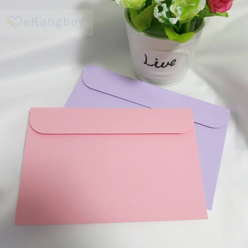 50 шт. 16 x см 11 см (6,2 "x 4,3") цвет бумага открытки с конвертом фото Организатор подарок конверты
