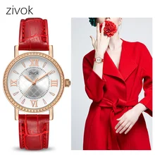 Zivok модные женские туфли Часы Relogio feminino красный любителей дамы кварцевые часы Для женщин часы час пару раз Девушка наручные Часы xfcs