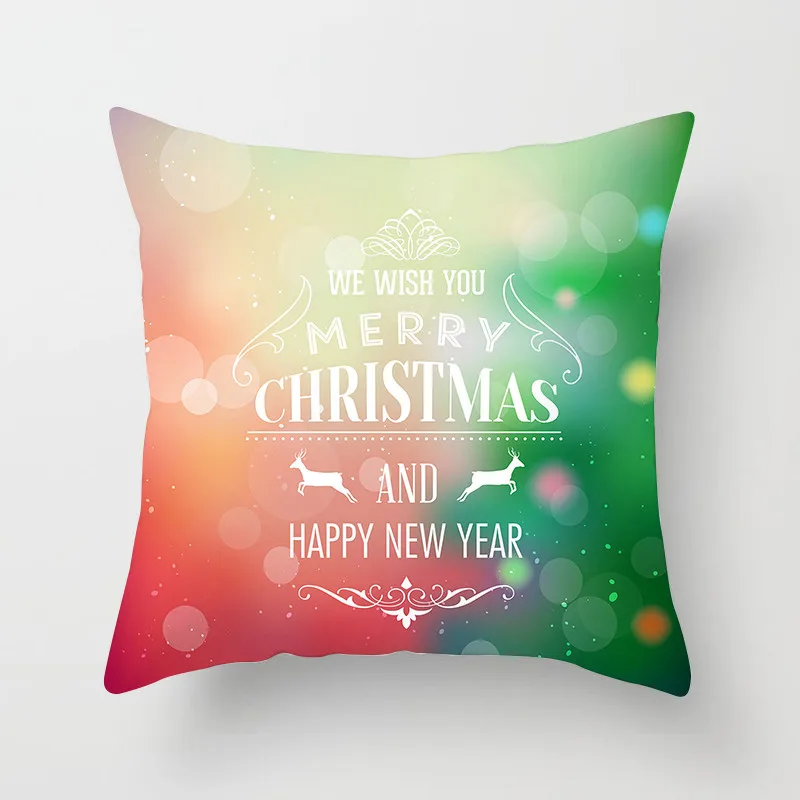 

Fuwatacchi Christmas Cushion Cover Deer Santa Printed Pillow Cover Snow Winter Decorative Pillows for Sofa Car Home Decor