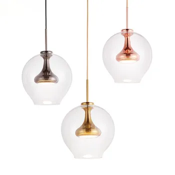 Post Modern Simple Glass Ball Round Chandelier New Designer Nordic Style Restaurant LED Pendant Lamp Art Study Bedroom Post Modern Simple Glass Ball Round Chandelier New Designer Nordic Style Restaurant LED Pendant Lamp Art Study Bedroom