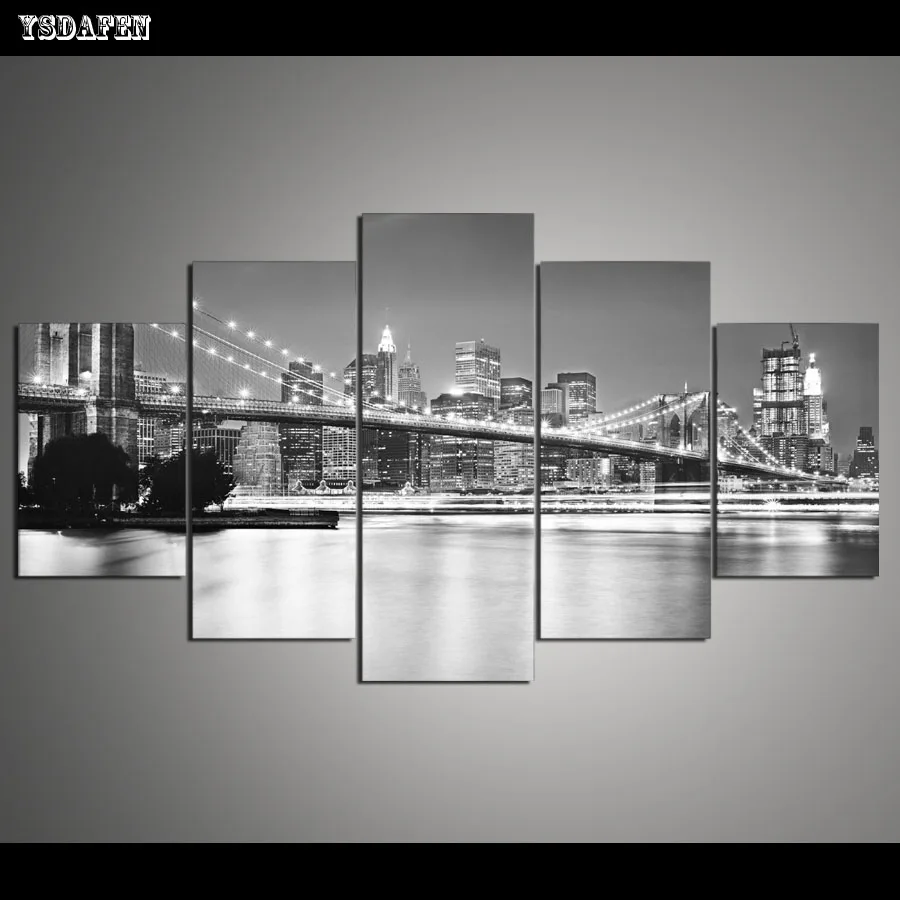 Free shipping Bridge painting Modern Home Wall Decor Canvas Picture Art