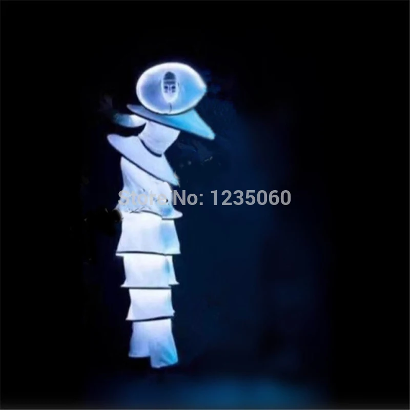 

RGB colorful led robot men costumes stage show wears performance outfit clothe stilts led dress party dj bodysuit sexy suit