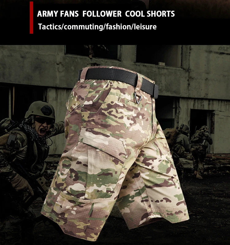 Военные мужские шорты Карго красивые камуфляжные летние хлопковые Повседневное мужские короткие штаны Удобная брендовая одежда Camo Для