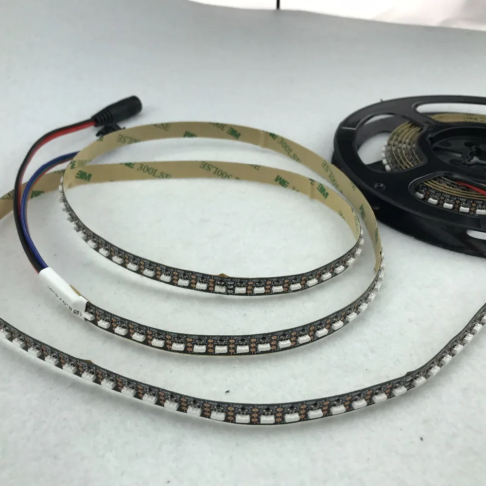 3 M e rolo 120 Leds e m Dc5v Sk6812 4020 Side emitting Endereçável Tira Conduzida Flexível; Não impermeável; Ip33; Pcb Preto 7 Cheap Tiras de LED