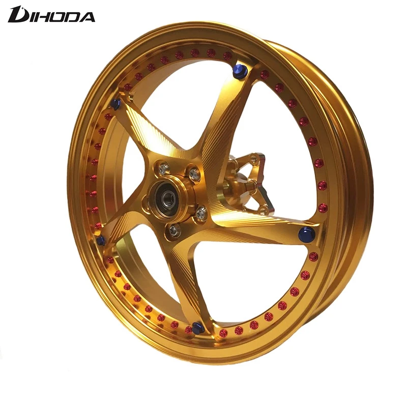 

Universal 12 inch 5 mounting holes Aluminum Alloy Forging parts Motorcycle modified front wheel Rims For 260mm Single Disc Brake