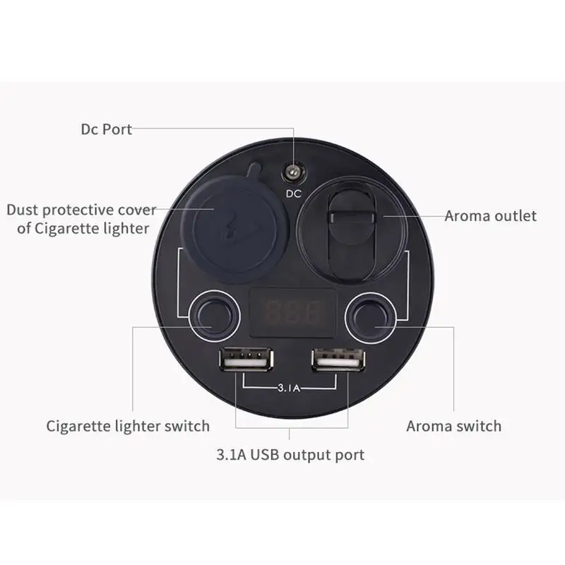 Автомобильный увлажнитель двойной USB зарядное устройство Волшебная чашка автомобильный очиститель воздуха Арома диффузор Мини Ароматерапия Увлажнитель автомобиля прикуриватель