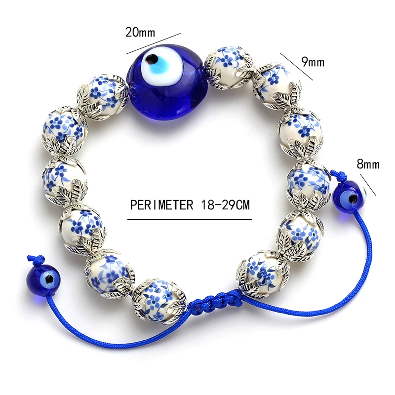 6mm SAVITA 200 Pièces Bleu Mauvais Oil Perles Globe Oculaire Entretoise Perles Résine Perles Faites à Main Charmes pour Bracelets à Bricoler Soi-Même Collier Fabrication de Bijoux
