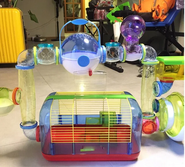 Большой хомяк клетка обитания playgound залить Guinea Pig suite Cage Хрустальные Роскошные cavy