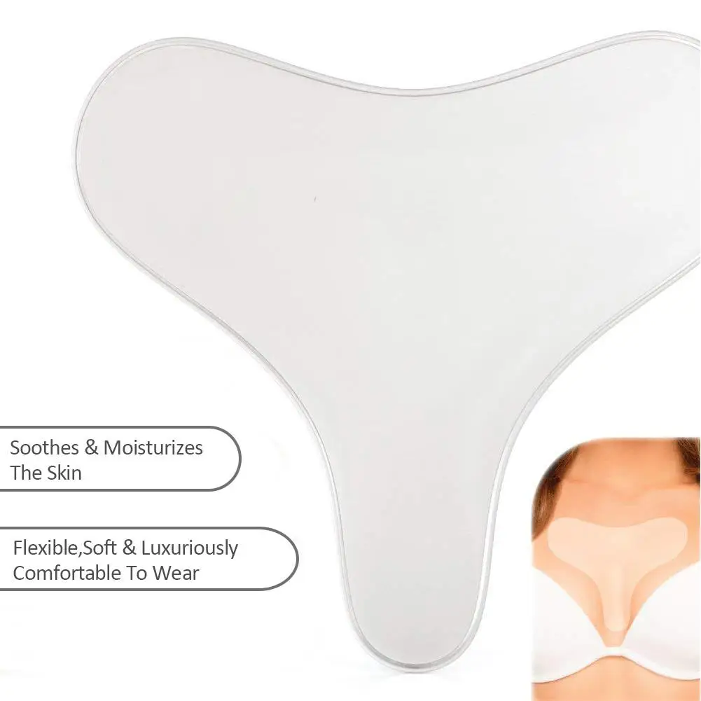 

1pcs Reusable T Type Chest Pad Anti Wrinkle Tighten Nutrition Silicon Transparent Mask Eliminating Preventing Chest Patches