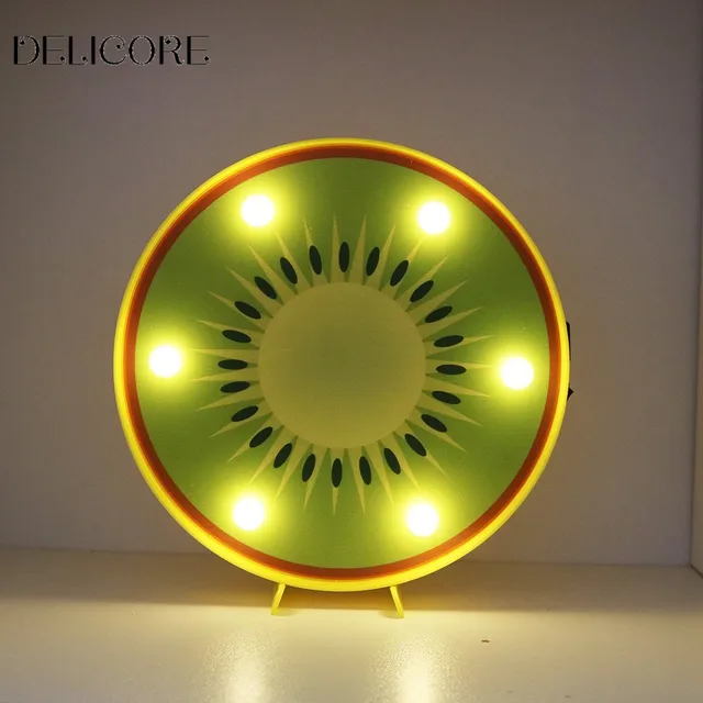 Delicore Kiwi Fruit Led Marquee Light Sign Slice Decorative Delicore Kiwi Fruit Led Marquee Light Sign Slice Decorative Motif Night Lamp Table Home Kitchen Cabinet Decor Gifts