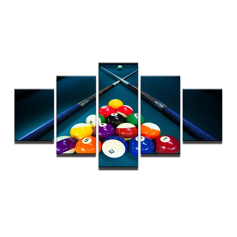 Vintage Retro Art Print Snooker Hall Billiards Framed Canvas Poster Pool