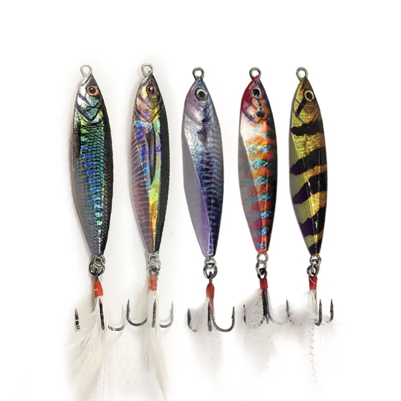 

3D printing laser artificial bait with metal jigging spoon for fishing jigging bait in sea fishing boat