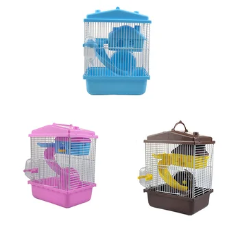 

Pet Cage Hamster Cage Hamster House Double Layer House for Hamster Pet 1PC