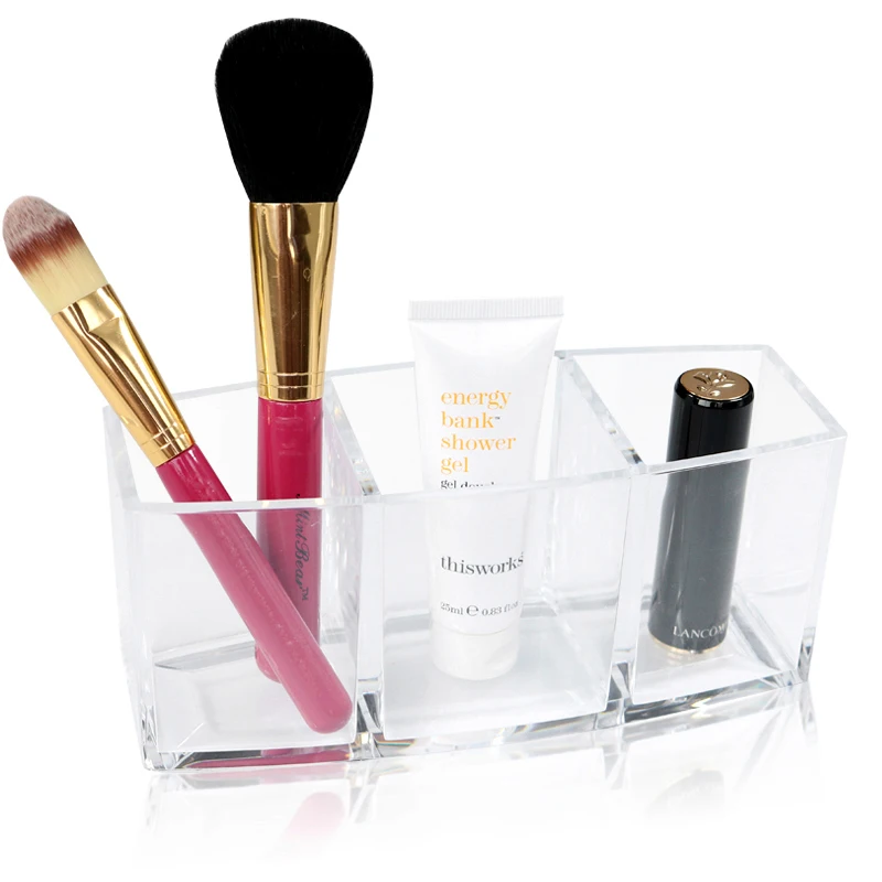 

Acrylic Makeup Organizer Cosmetic Holder Makeup Tools Storage Box Caixa Lipstick Orangnizer and Brush Container