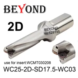 WC25-2D-SD17.5-WC03/WC25-2D-SD17-WC03, Тип дрели для Wcmt030208 вставить U бурения мелкой отверстие, Индексируемые вставные сверла