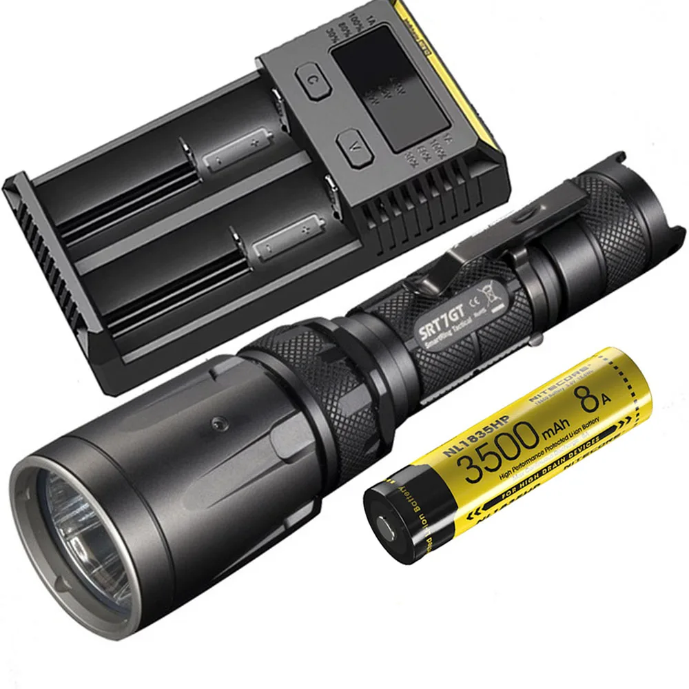 Тактический фонарь NITECORE SRT7GT CREE XP L HI V3 max 1000 люмен 450 м смарт кольцо переключатель RGB