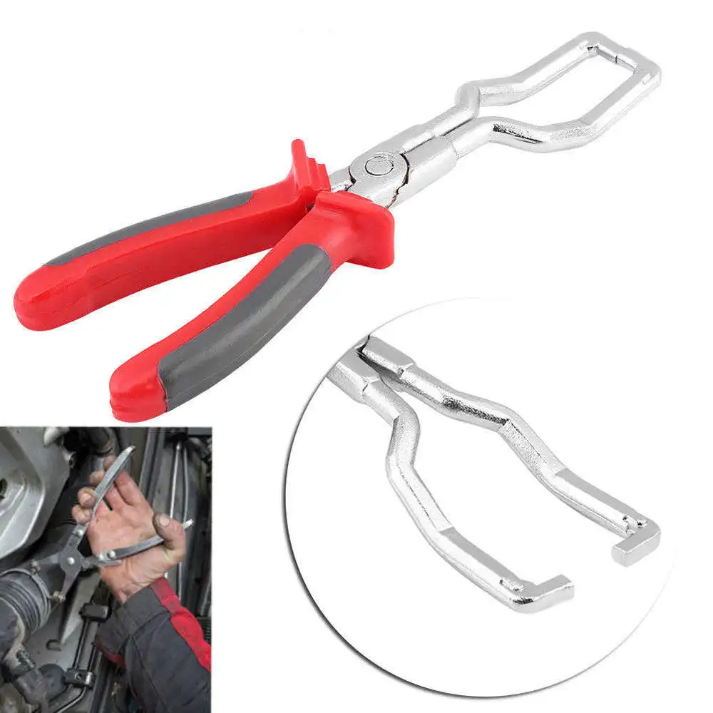 

1PC Fuel Feed Pipe Pliers Removal Hose Line Clip Clamp For Mercedes AUDI GM Car Gasoline Pipe Joint Special Pliers Red