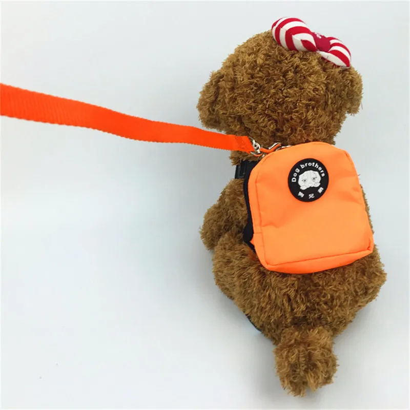 Прекрасная собака Рюкзаки с поводок груди пакет животное мешок для щенков Чихуахуа Йорки путешествия на открытом воздухе для переноски сухой Еда - Цвет: orange