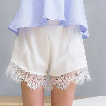 

Summer Fashion Ladies Sexy Breathable Shorts Women High Waist Elastic Lace Casual Safety Short Pants Gift