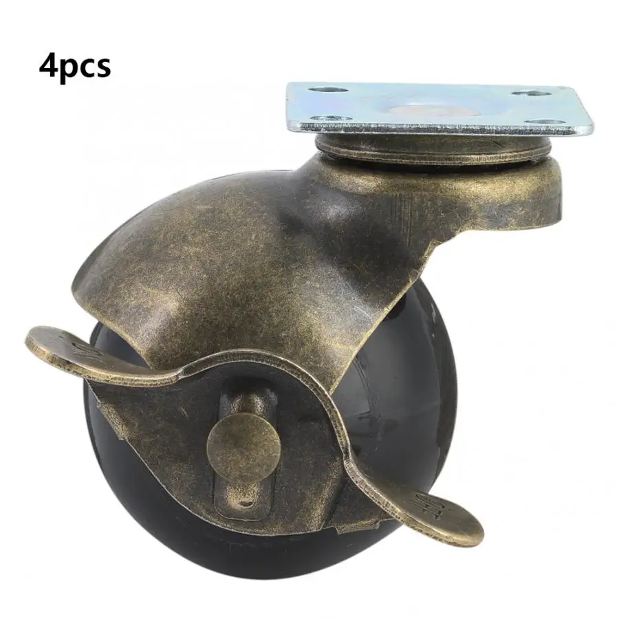 

castor wheels 4 pcs 2inch Office Furniture Swivel Top Plate Hooded Ball Caster Wheels With Brake wheel for trolley