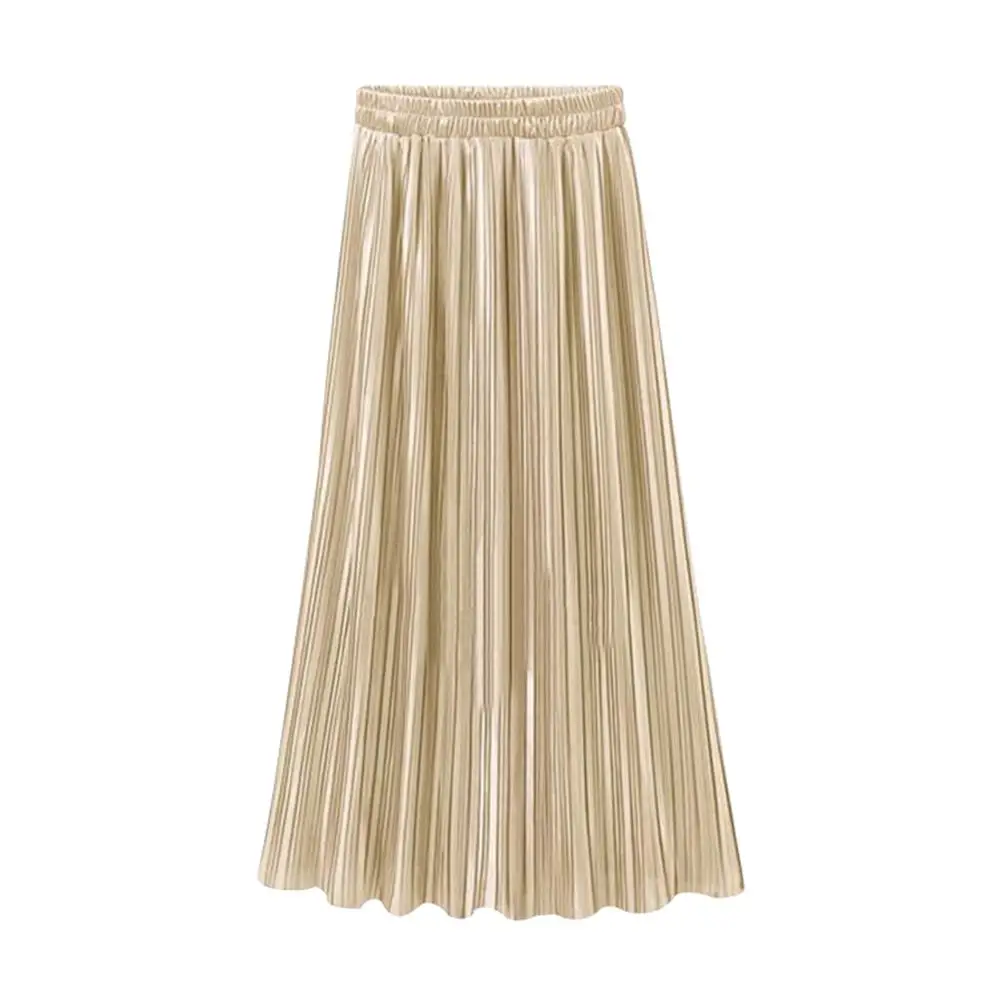 Пляжные вечерние женские однотонные свободные комплект пуловер+ кожаная юбка длинная юбка макси