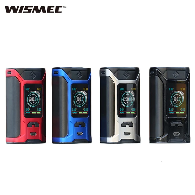 Wismec извилистые Ravage230 200 Вт E пачку сигарет MOD Vape без 18650 Батарея подходит гном Evo танк