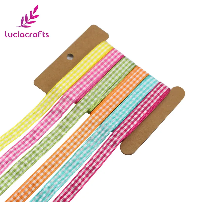 Ленты Lucia crafts 6 ярдов (1 ярд/цвет) 10 мм с принтом в горошек ленты для рукоделия