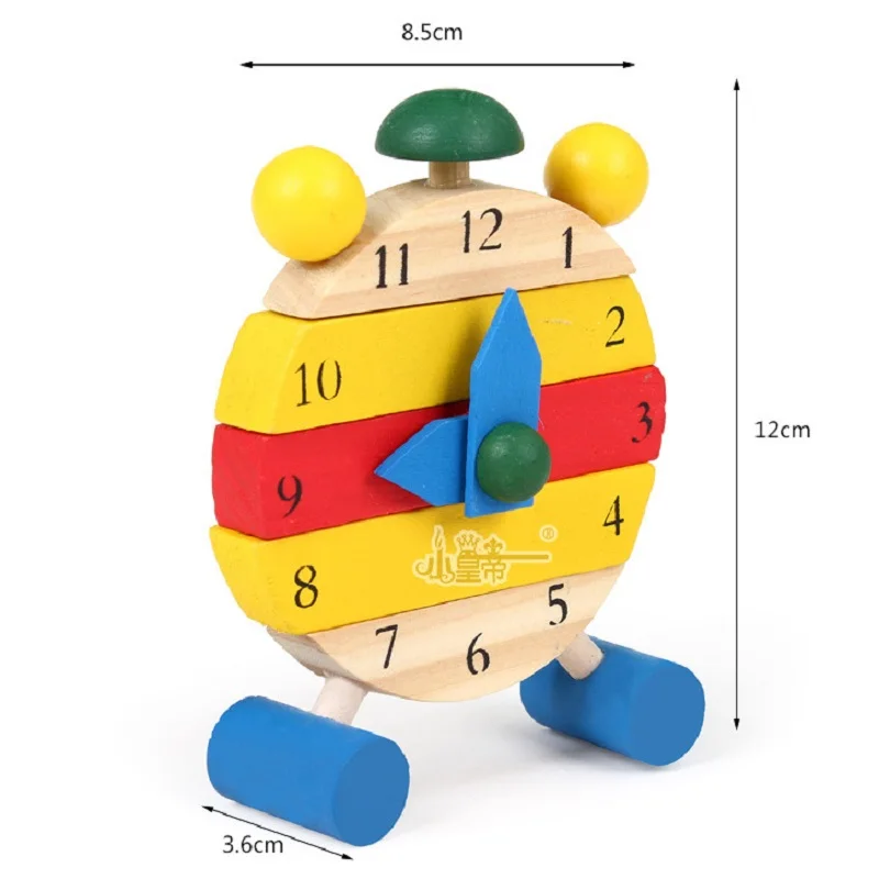 SUKIToy Kids Wooden Montessori Clock Block Number And Time Learning Toy Toys For Children With Autism Brinquedos Nice Gift