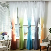 Gradient Color Modern Curtains for Living Room Bedroom Sheer Fabrics Voile Tulle Curtains Window Decoration Drapes 2