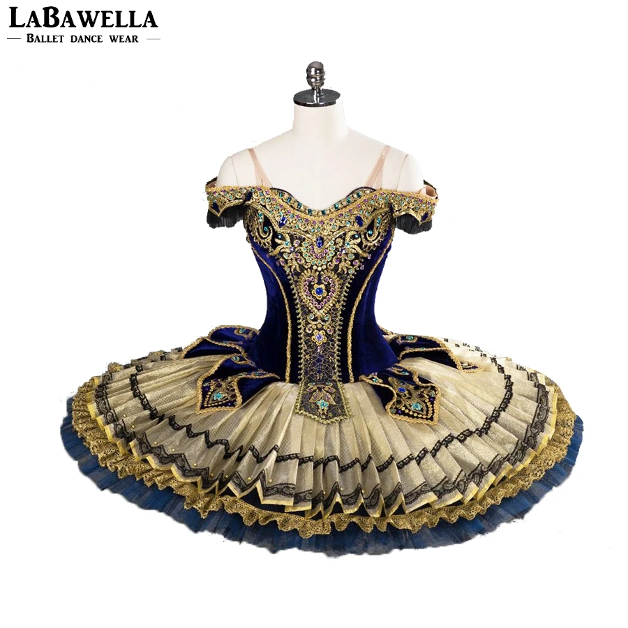 BT9104 Competition Ballerina Tutu YAGP Gorgeous Tutus Women Black Gold Professional Classical Ballet Tutus Costumes