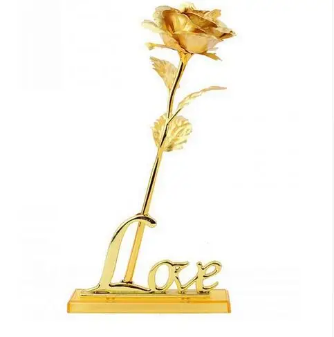24 k Золотая фольга декоративные лепестки роз цветок подарок на день Святого Валентина Золотой искусственный цветок для свадьбы декор для влюбленных - Цвет: 16