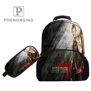 

Custom 17inch the-walkingdeadBackpacks Pen Bags 3D Printing School Women Men Travel Bags Boys Girls Book Computers Bag#1031-3-20