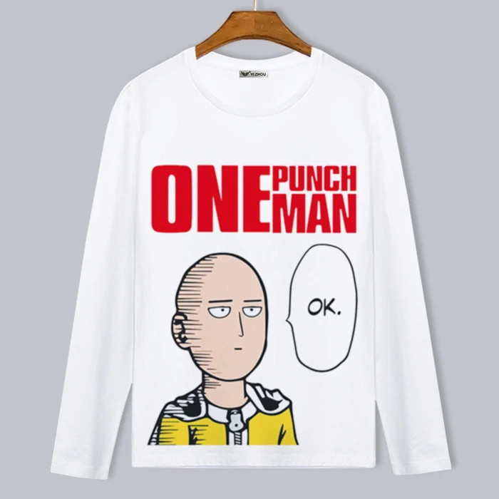 Футболка с принтом One Punch Man герой Сайтама оппай аниме мультфильм мужские футболки
