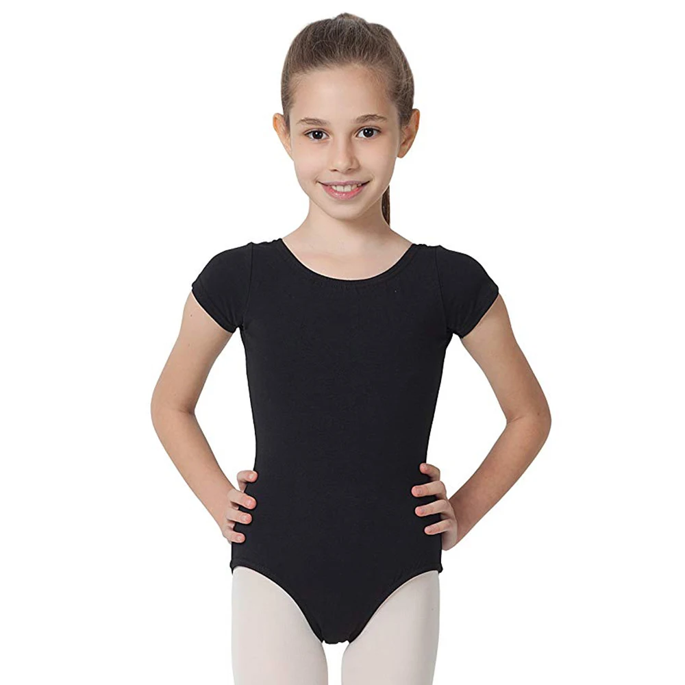 

AOYLISEY Leotard for Girls Toddler Short Sleeve Gymnastics Leotards Lycra Kids Belly Dancing Bodysuit Ballet Dance Costume