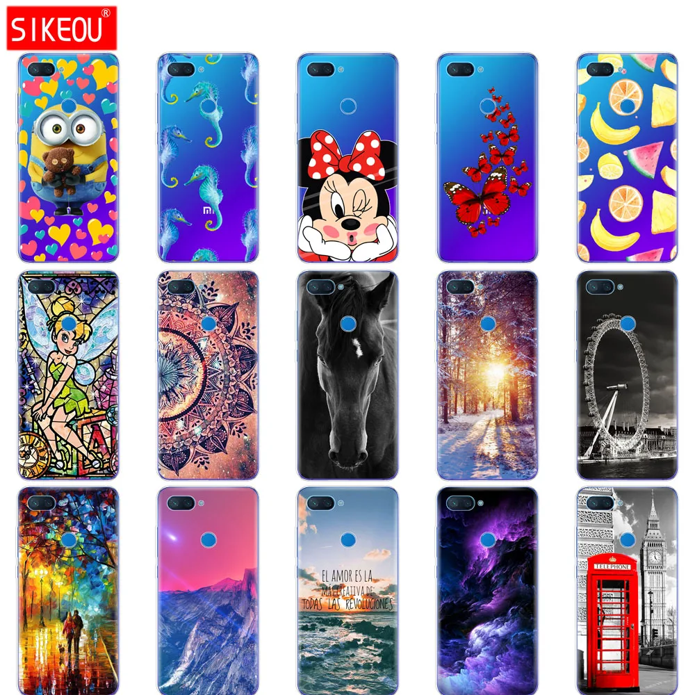 غطاء من السيليكون ل شياو mi mi 8 لايت حالة 6.26 بوصة واضح لينة TPU جراب هاتف شاومي mi 8 لايت الهاتف ل شياو mi mi 8 كوكه كابا حقيبة